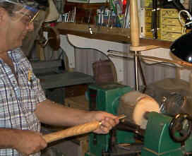 Beau in his shop